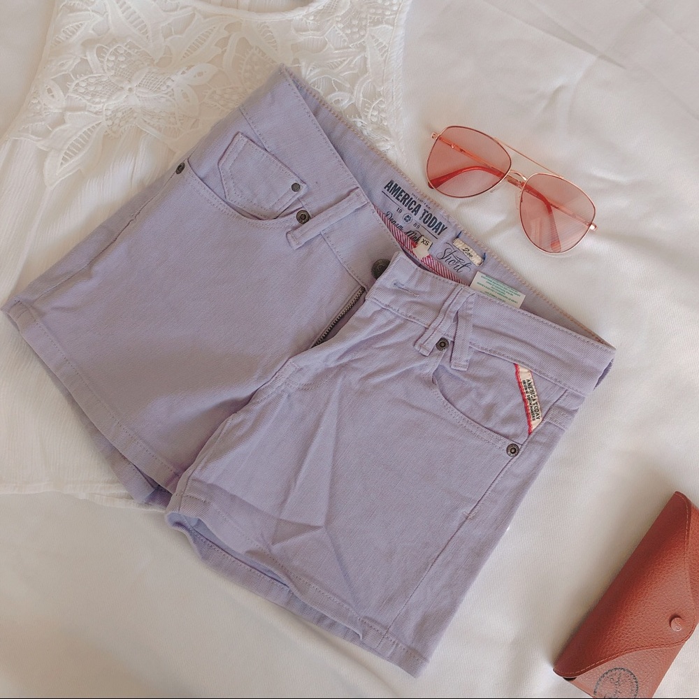 America Today purple violet shorts